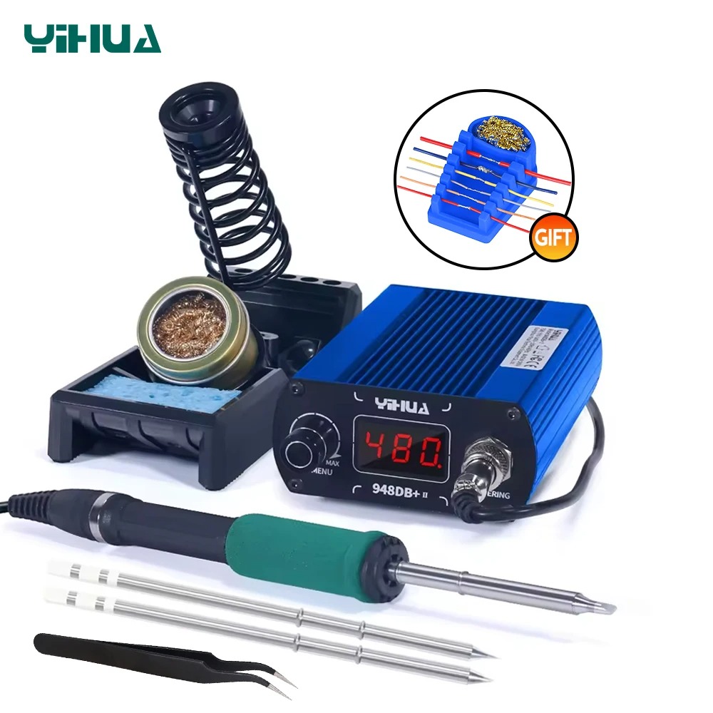 Diy Soldering Station No Electronics - Estação de Soldagem Eletrônica YIHUA 948DB+-II