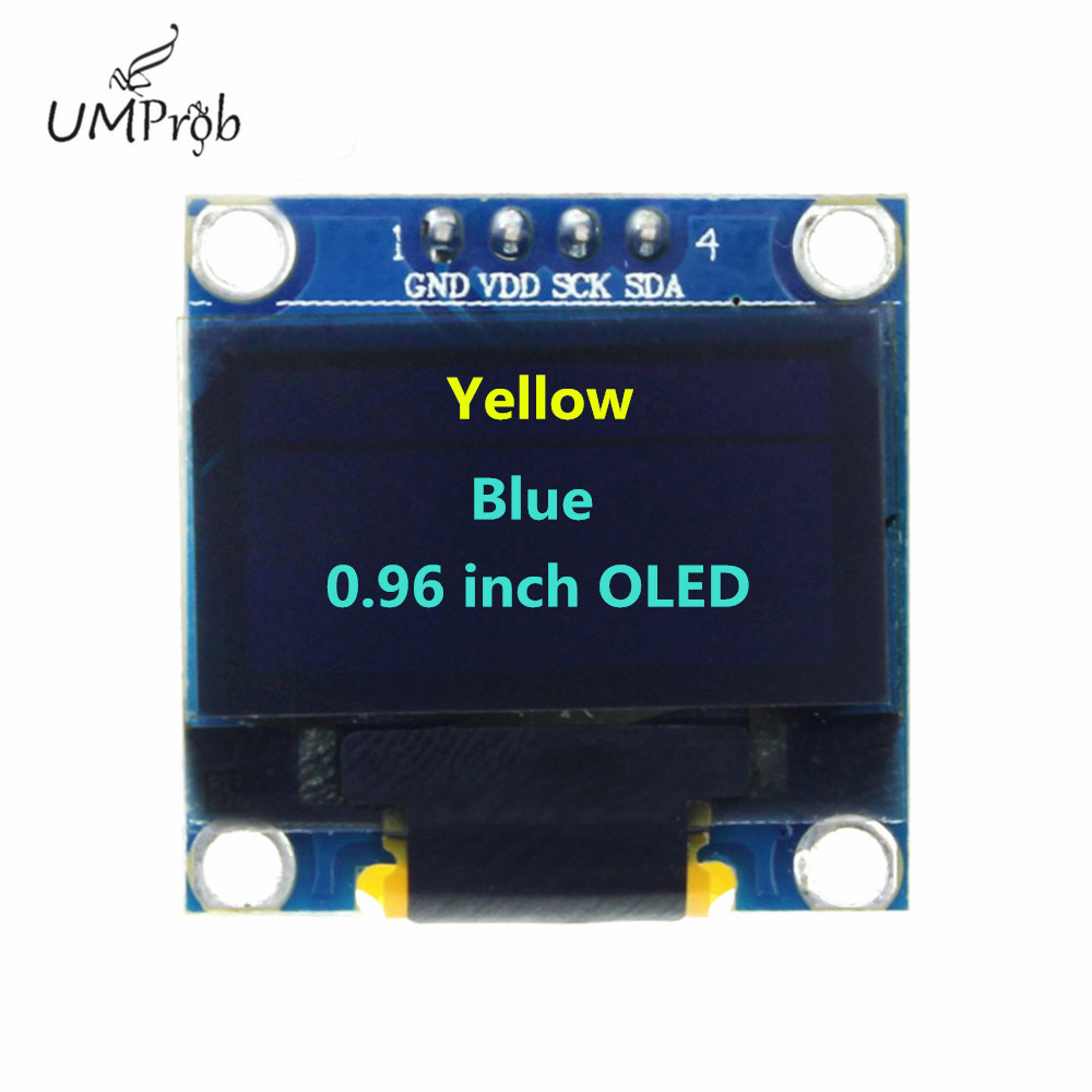 Display OLED LCD Branco/Azul d - Arduino Diy Electronics avaliação e preço