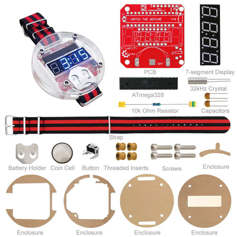 Kit de relógio led de chip úni - Arduino Diy Electronics avaliação e preço