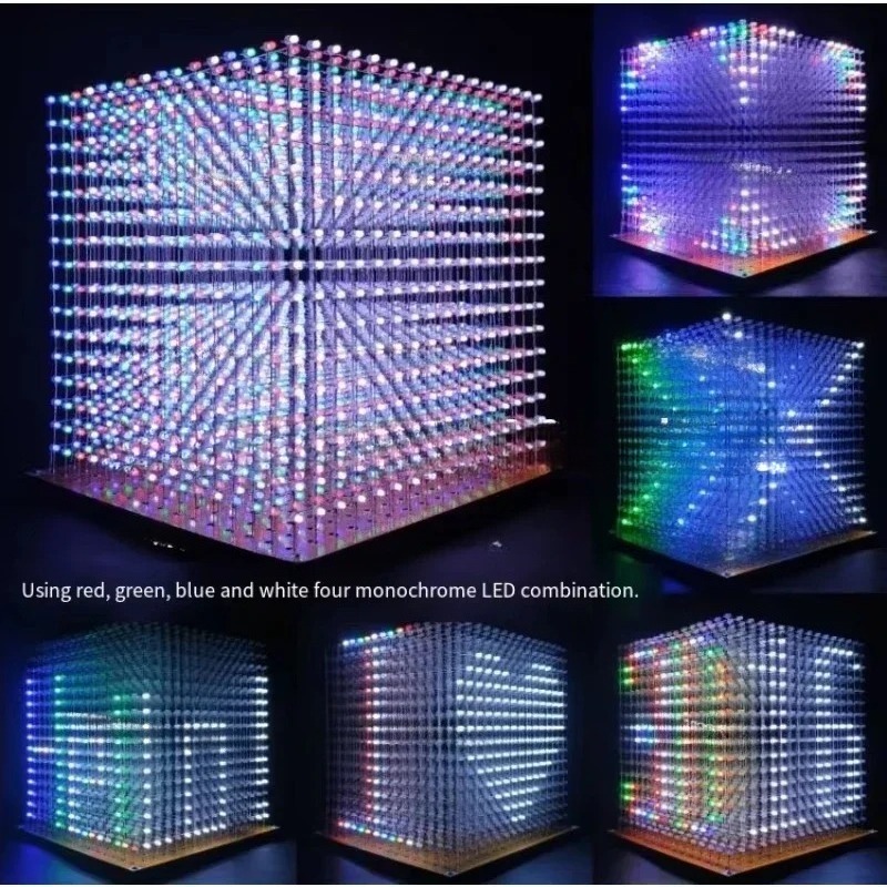 3 D16mini Light Cube Kit 16x16 - Diy For Electronics avaliação e preço