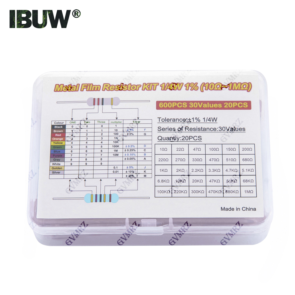 600 peças 30 valores 1/4w kit  - Diy Electronics Repair Kit avaliação e preço