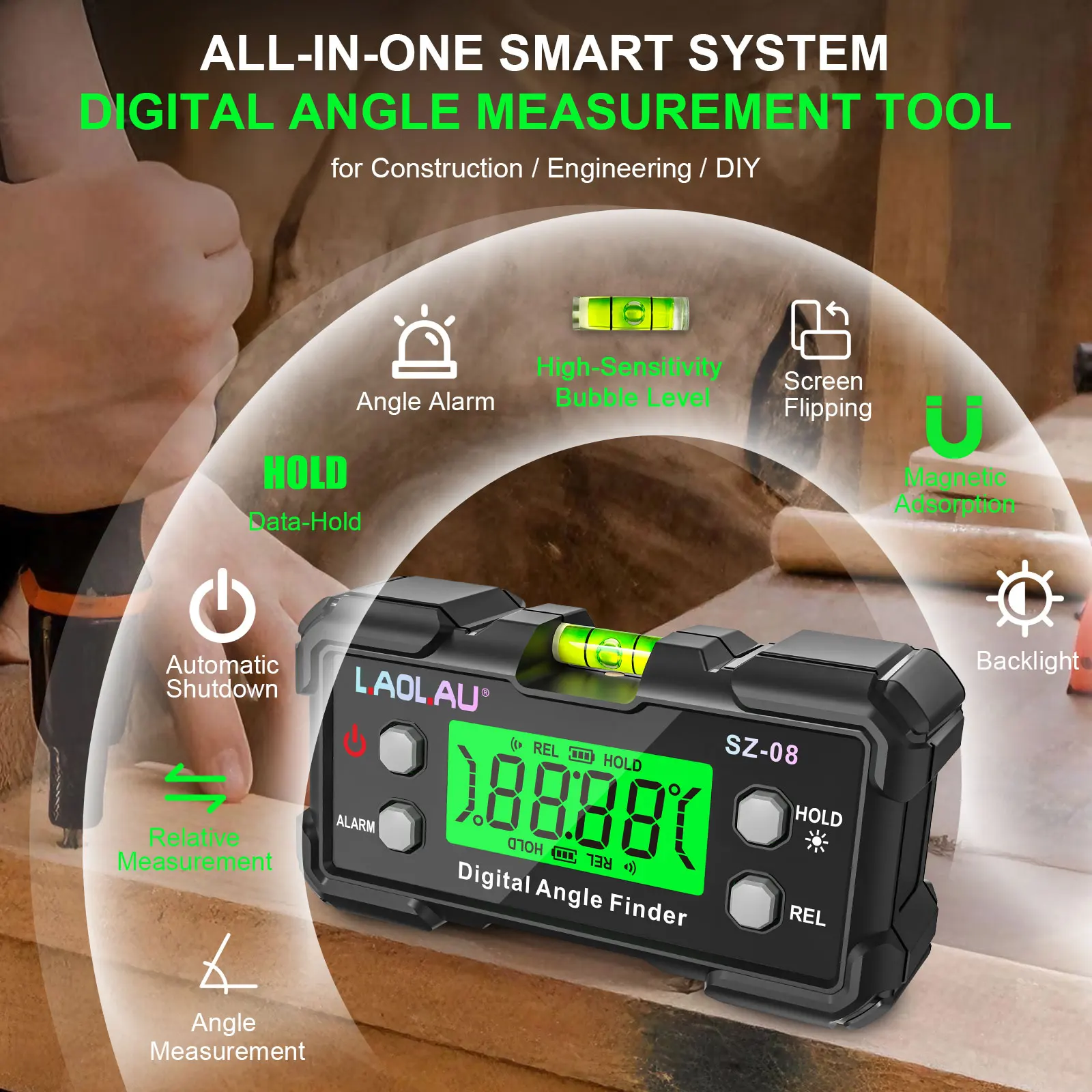 Medidor de Ângulo Digital com  - Diy Electronics Websites avaliação e preço